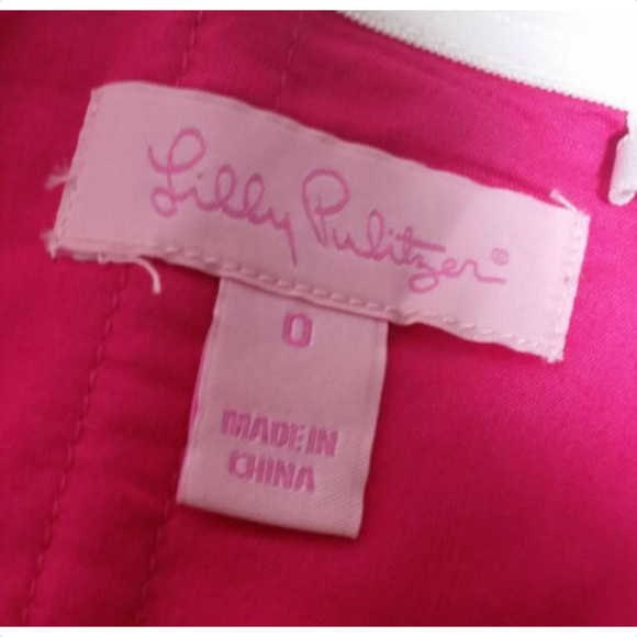 Lilly Pulitzer Dress Size 0 Floral Eyelet Trim - Picture 3 of 3